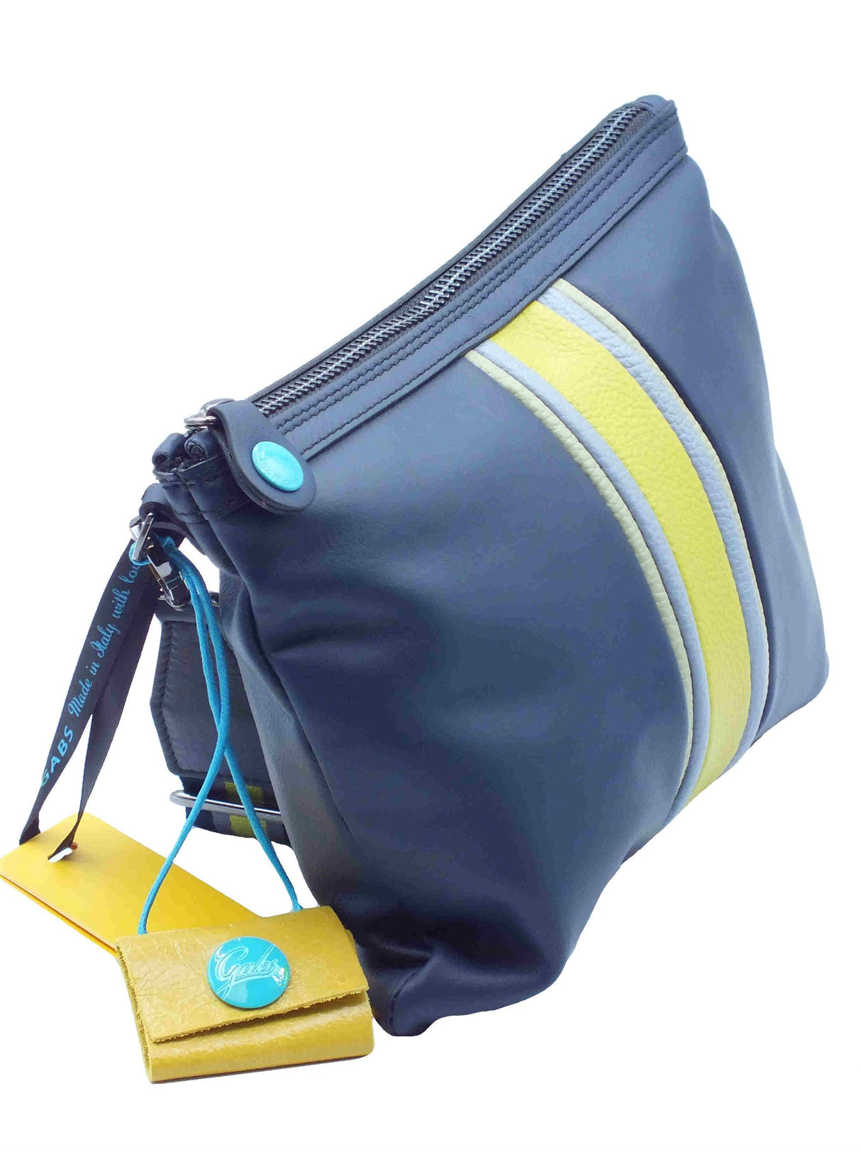 Gabs Gabs G000040T2 Beyonce Vitello Black Tg M Tracollina per Donna in pelle nero e verde con lampo Black