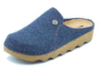 InBlu InBlu DK000012 Avio Pantofole per Donna in lana cotta blu con sottopiede in nabuk Avio