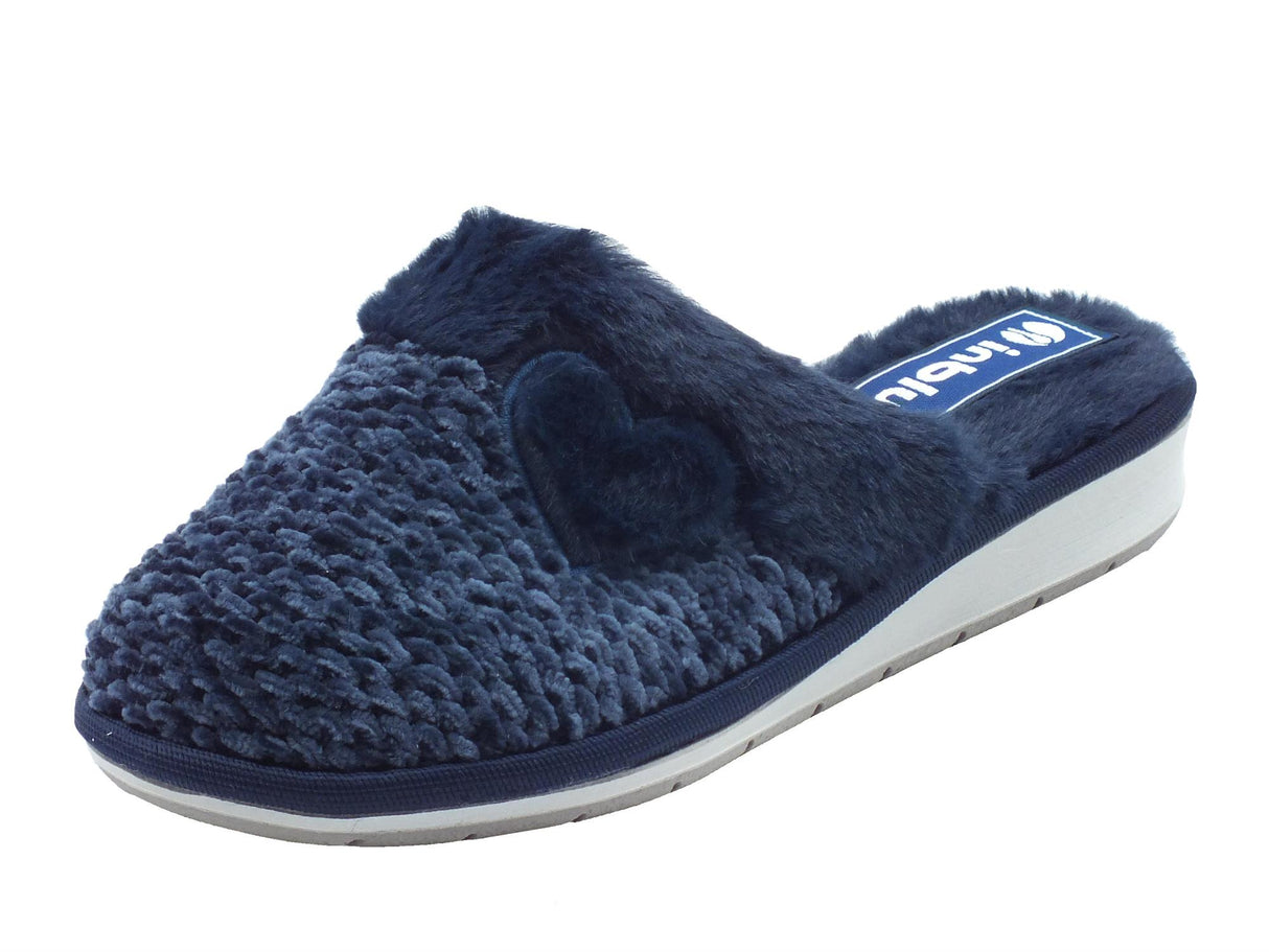InBlu InBlu LB000098 Blu Pantofole per Donna in ecopellicciotto Blu