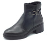 Igi&Co Igi&Co 6651400 Nappa Soft Nero Tronchetti con tacco basso per Donna in pelle con lampo Nero