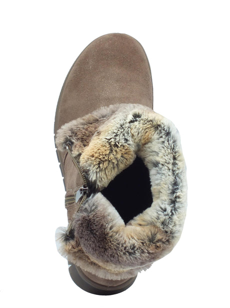 Igi&Co Igi&Co 6658744 Scam Super Fango Tronchetti accollati zeppa bassa Donna in nabuk con ecopellicciotto Fango