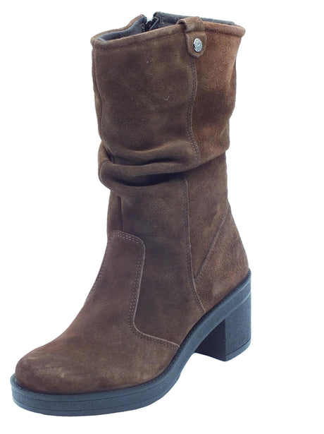 Igi&Co Igi&Co 6660411 Scamosciato Castagno Tronchetti accollati con tacco medio per Donna in nabuk Castagno