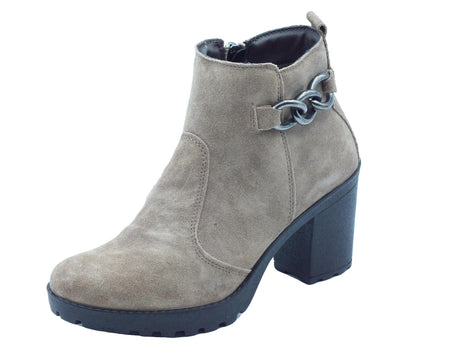 Igi&Co Igi&Co 6661533 Scam Super Fango Tronchetti con tacco alto per Donna in scamosciato con lampo Fango