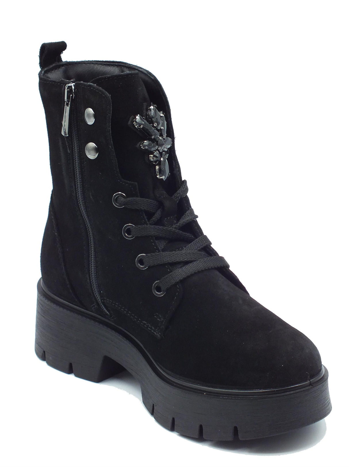 Igi&Co Igi&Co 6665500 Scam Superiore Nero Scarponcini per Donna in nabuk Nero