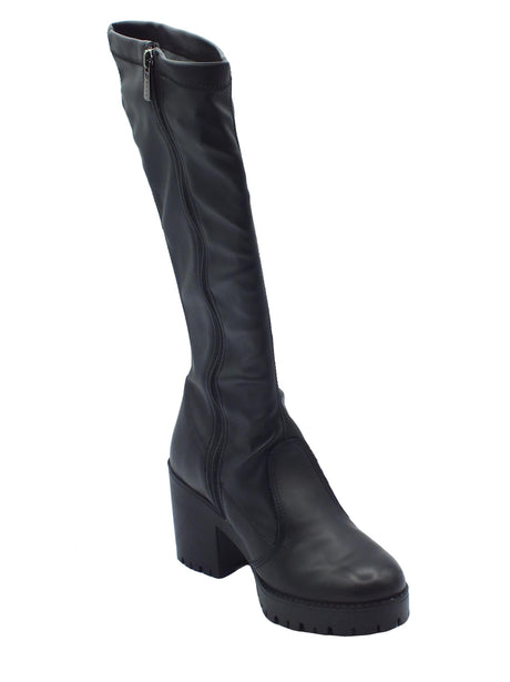 Igi&Co Igi&Co 6667200 Nappa Soft Nero Stivali con tacco alto per Donna in pelle elasticizzata Nero