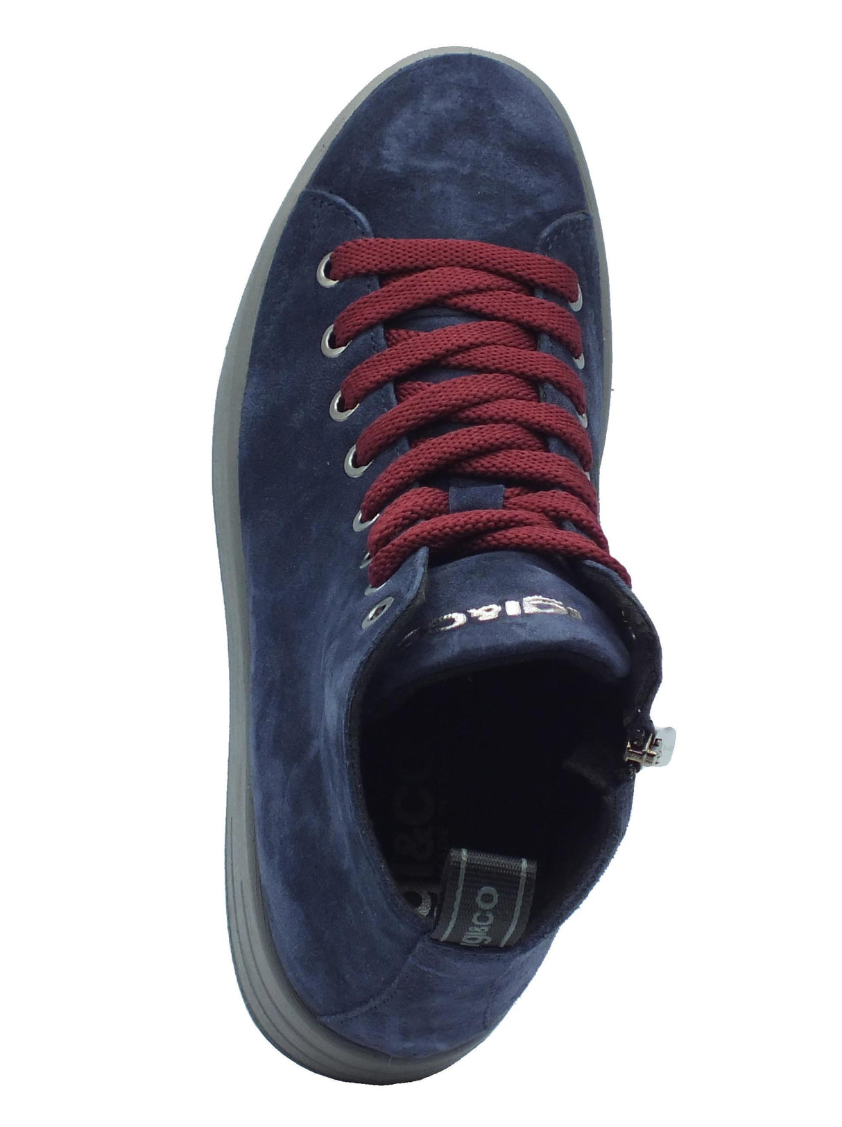 Igi&Co Igi&Co 6668200 Scam. Super Oceano Sneakers sportive con zeppa bassa per Donna in nabuk blu Oceano