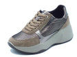 Igi&Co Igi&Co 6676722 Scam Max Fango Sneakers confort per Donna in nabuk fango con lampo e lacci Fango