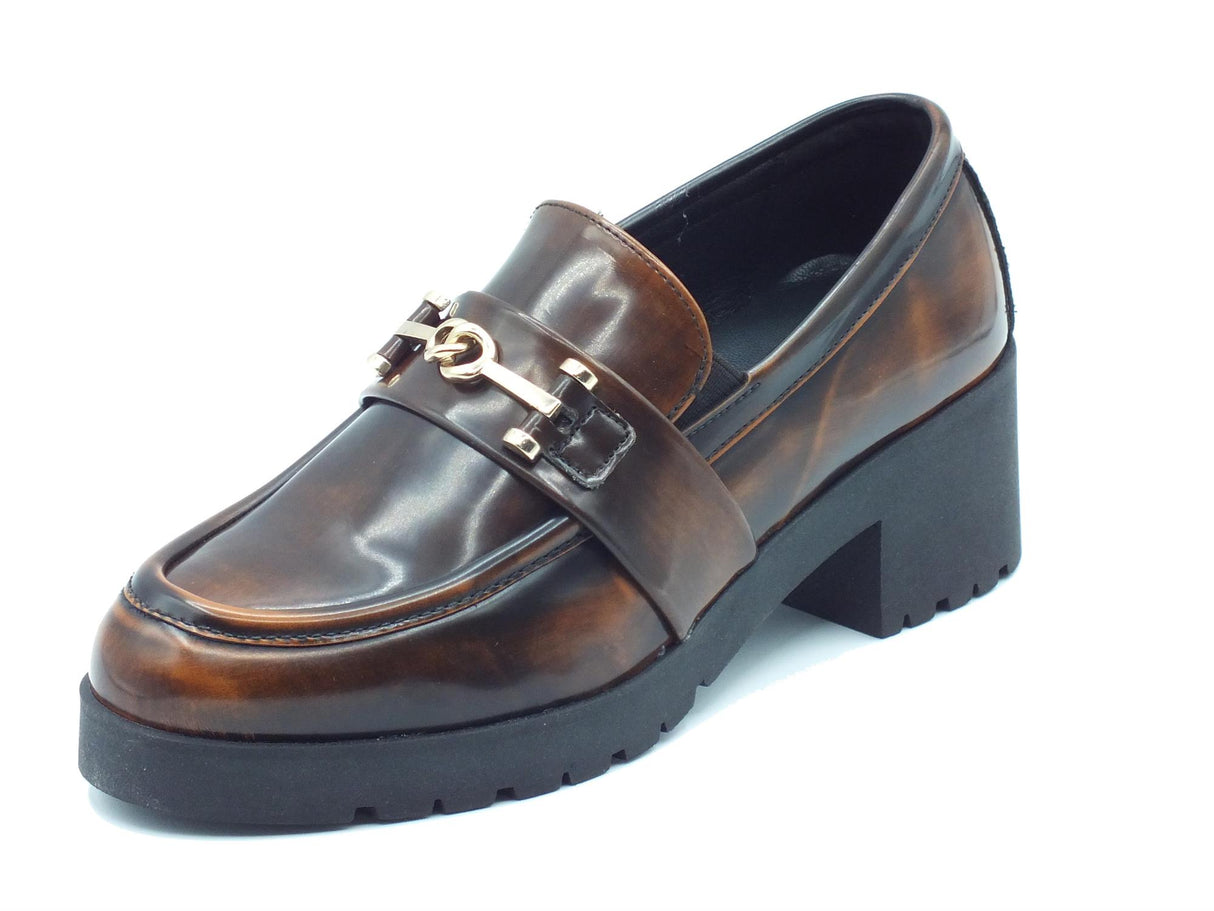 Nacrèe Nacrèe 224024 Brus Cuoioo Mocassini eleganti per Donna modello classico tacco medio Cuoio