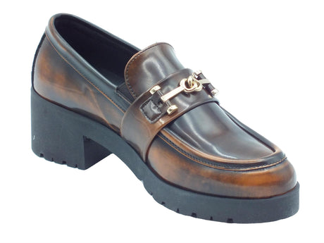 Nacrèe Nacrèe 224024 Brus Cuoioo Mocassini eleganti per Donna modello classico tacco medio Cuoio