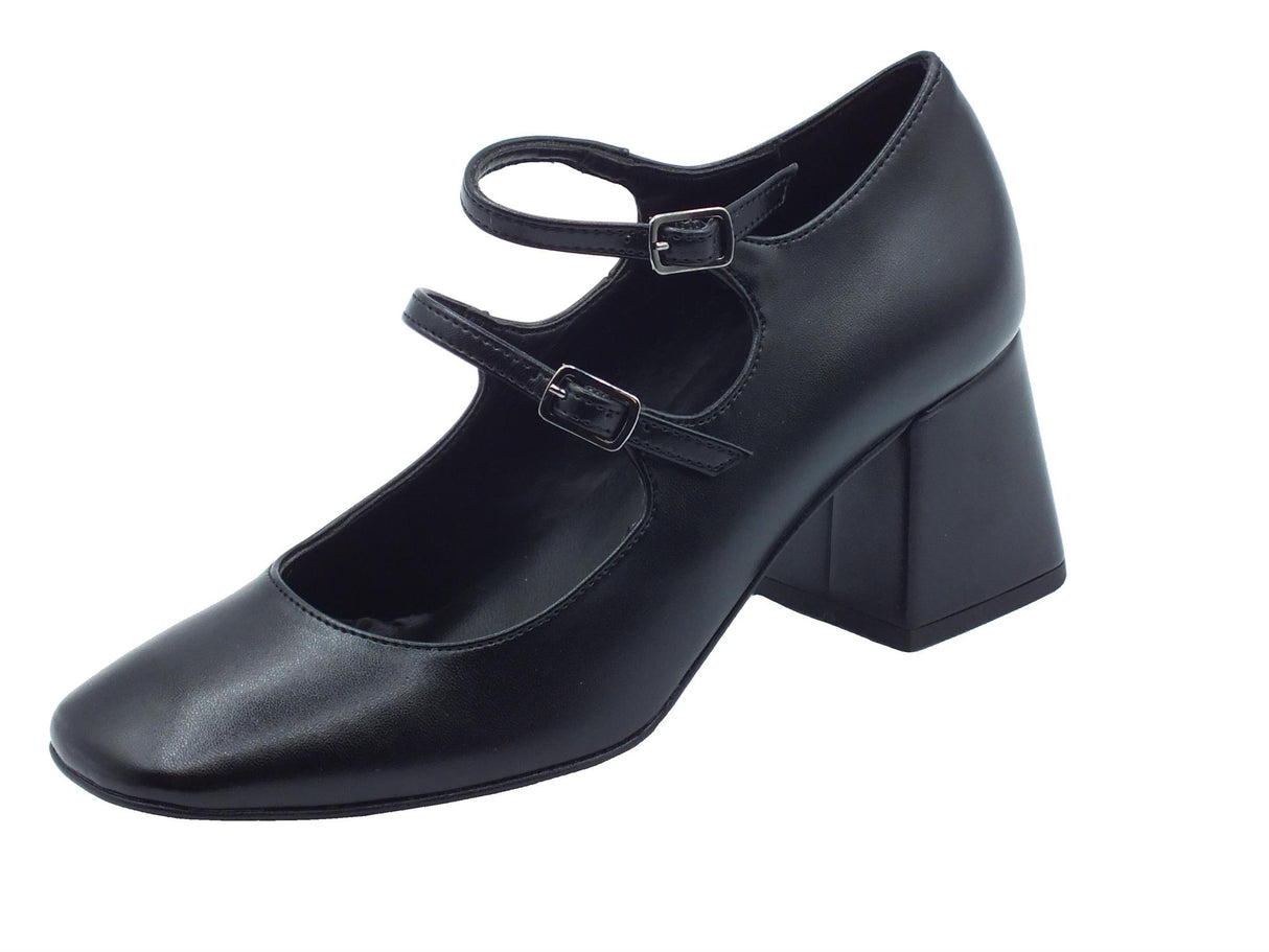 Nacrèe Nacrèe 2761013 Cap Nero Decoltè per Donna tacco medio e fibiette in ecopelle nerp Nero