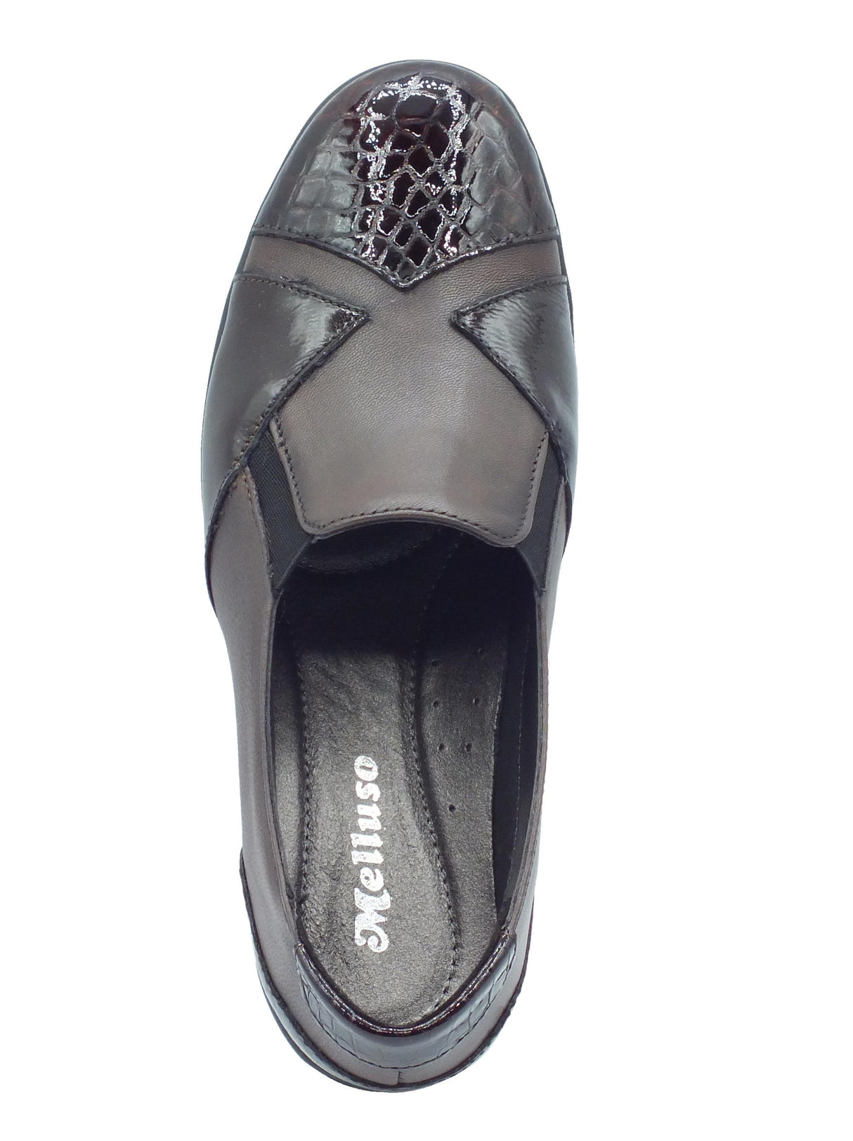 Melluso Melluso K91617W Brown Mocassini comfort per Donna in pelle e vernice marrone zeppa media Brown