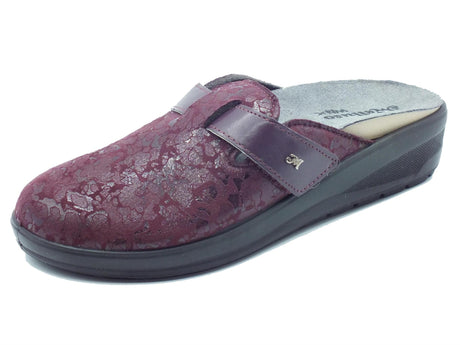 Melluso Melluso Q61083 Bordò Pantofole per Donna in econabuk con sottopiede estraibile scamosciato Bordò