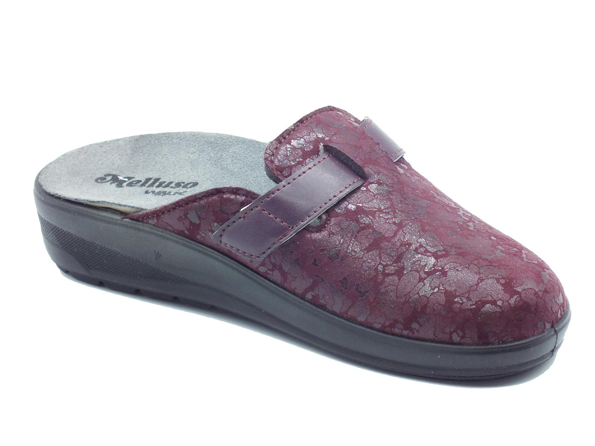 Melluso Melluso Q61083 Bordò Pantofole per Donna in econabuk con sottopiede estraibile scamosciato Bordò