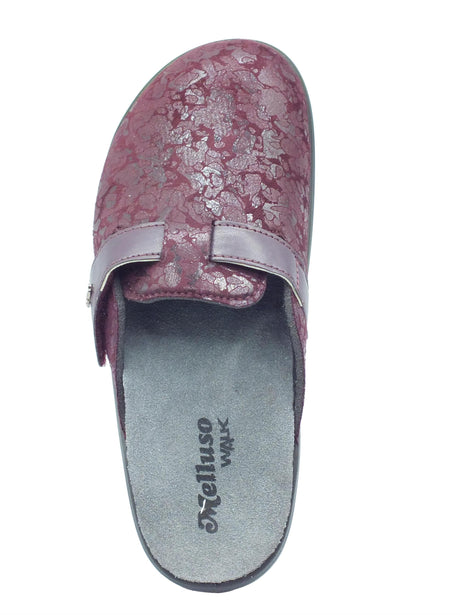 Melluso Melluso Q61083 Bordò Pantofole per Donna in econabuk con sottopiede estraibile scamosciato Bordò
