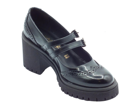 Nacrèe Nacrèe 6007005 Bost Nero Decoltè con cinturino per Donna in ecopelle duilio con tacco alto Nero