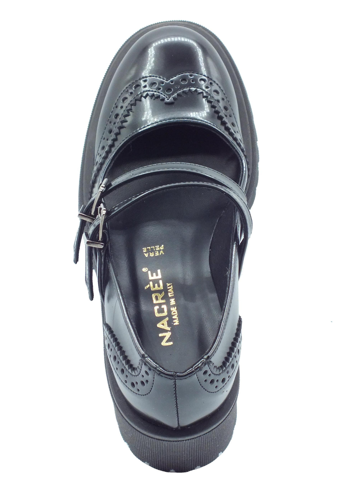 Nacrèe Nacrèe 6007005 Bost Nero Decoltè con cinturino per Donna in ecopelle duilio con tacco alto Nero