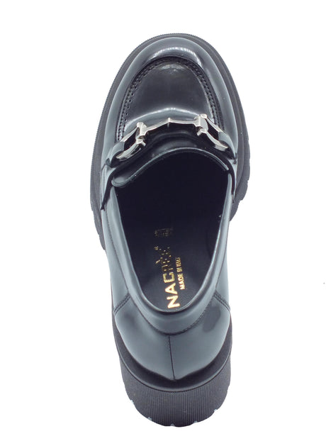 Nacrèe Nacrèe 6007008 Boston Nero Mocassini classici per Donna tacco alto con borchia Nero