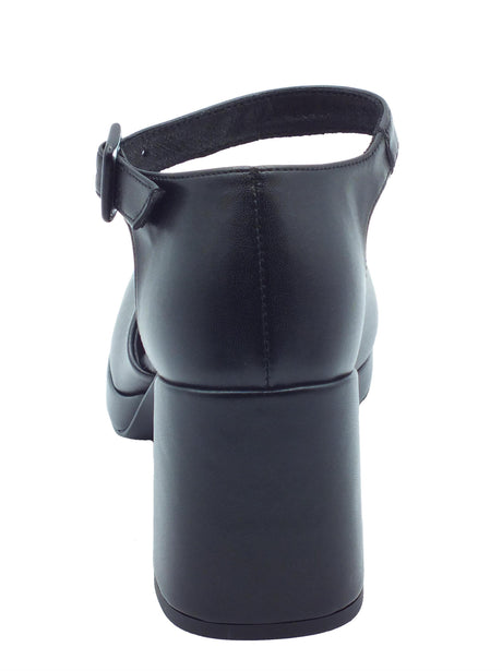 Nacrèe Nacrèe 2559003 Cap Nero Decoltè con cinturino per Donna in ecopelle tacco alto Nero