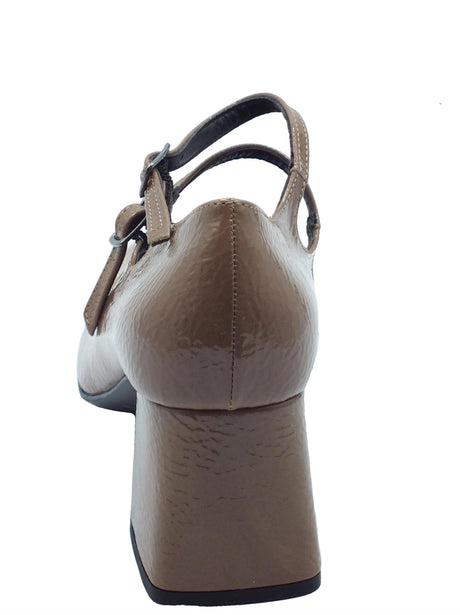 Nacrèe Nacrèe 2761013 Napl Taupe Decoltè con cinturino per Donna in vernice con tacco alto Taupe