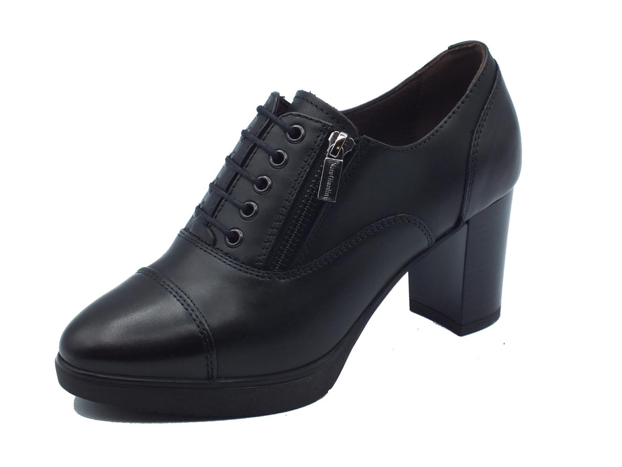 Nero Giardini NeroGiardini I205020D Nero Francesine per Donna in pelle con tacco medio Nero