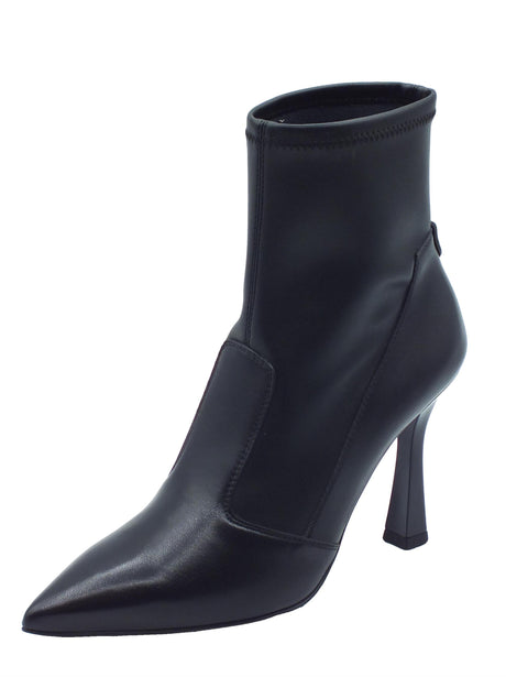 Nero Giardini NeroGiardini I410842D Nappa Pand. Nero Tronchetti eleganti per Donna in pelle con tacco a spillo Nero