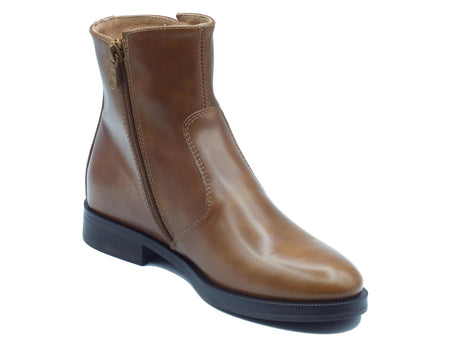 Nero Giardini NeroGiardini I411262D Manolete Cuoio Stivaletto con tacco basso per Donna in pelle con lampo Cuoio