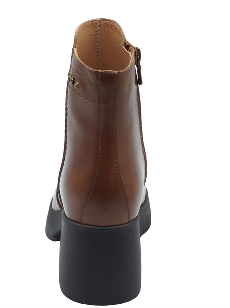 Nero Giardini NeroGiardini I411292D Manolete Cuoio Tronchetto con tacco alto per Donna in pelle con lampo Cuoio