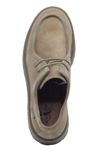 Nero Giardini NeroGiardini I411395D Arold Argilla Scarpe per Donna in nabuk beige con lacci Argilla