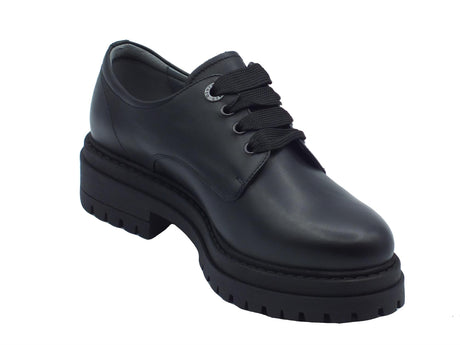 Nero Giardini NeroGiardini I411418D Guanto Nero Francesine per Donna in pelle con tacco medio Nero