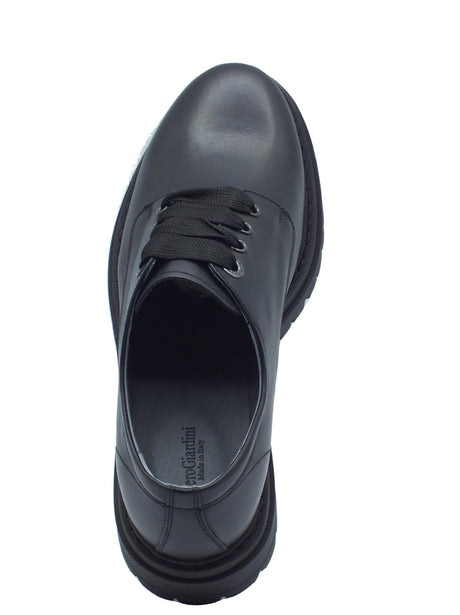 Nero Giardini NeroGiardini I411418D Guanto Nero Francesine per Donna in pelle con tacco medio Nero