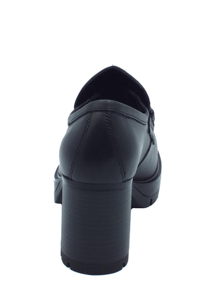 Nero Giardini NeroGiardini I411432D Nero Mocassini Classici Eleganti per Donna in pelle con tacco alto Nero
