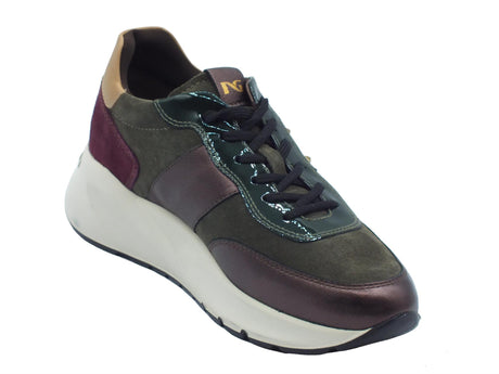 Nero Giardini NeroGiardini I411525D Etoile Bordo Bosco Sneakers Donna pelle e nabuk zeppa media Bordo Bosco
