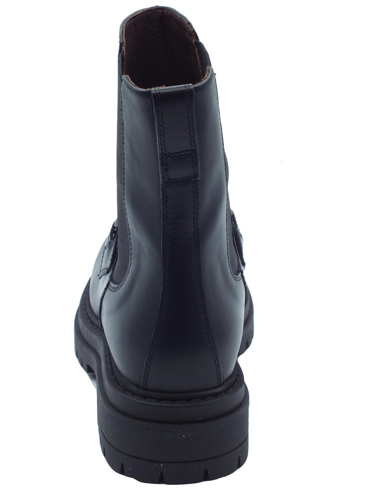 Nero Giardini NeroGiardini I411834D Guanto Nero Tronchetti eleganti con tacco basso Donna in pelle elastici Nero