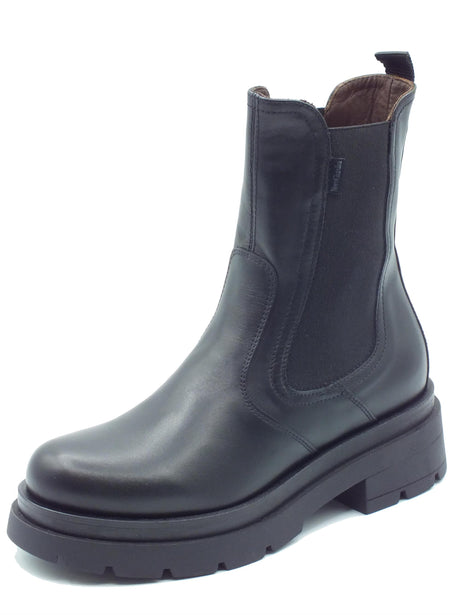 Nero Giardini NeroGiardini I411940D Nero Tronchetti Beatles con tacco medio per Donna in pelle Nero