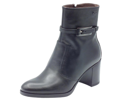 Nero Giardini NeroGiardini I410953D Guanto Nero Tronchetti Eleganti con tacco alto per Donna in pelle lampo Nero