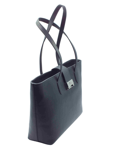 Nero Giardini NeroGiardini E443714D Reno Nero Borsa Shopping per Donna in pelle con lampo Nero