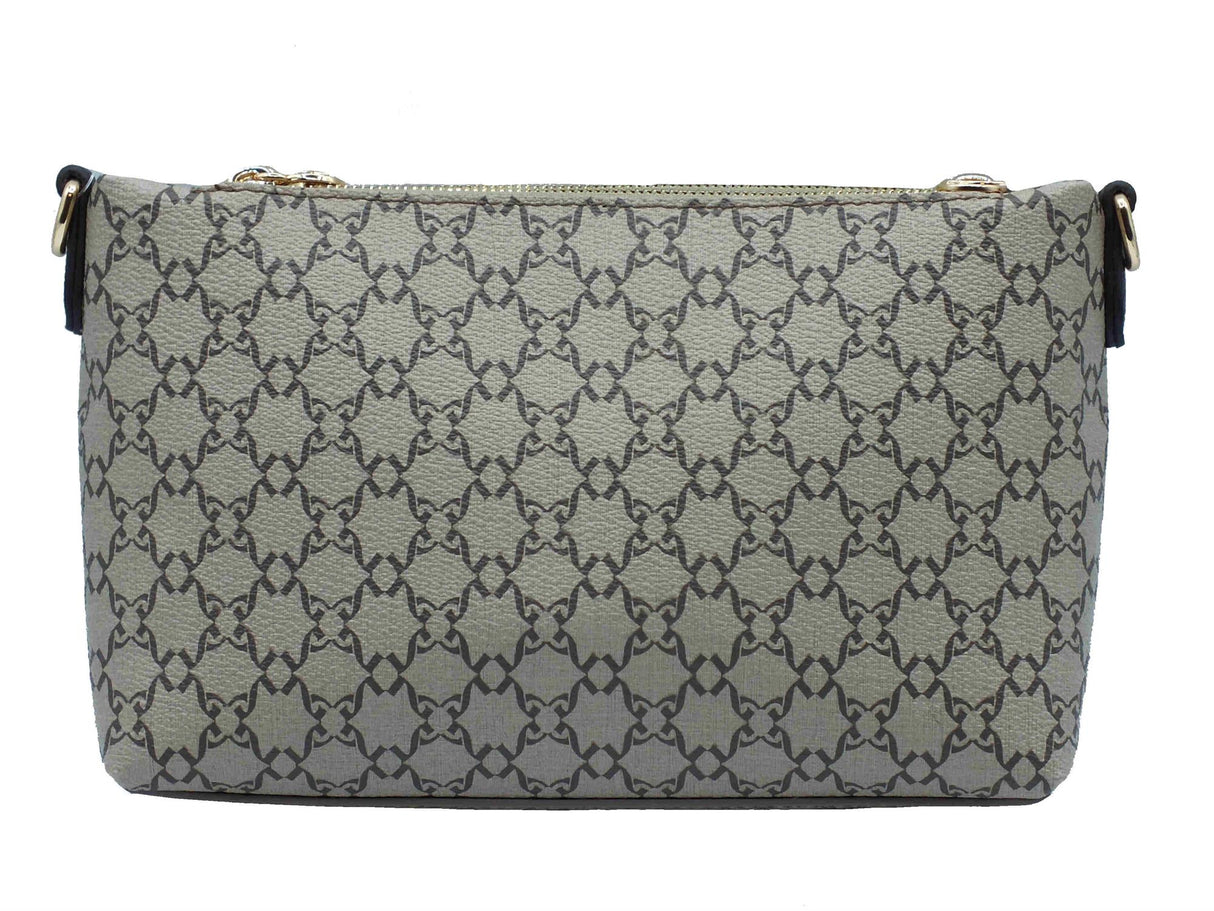 Nero Giardini NeroGiardini E443842D T. Giove Ecru Tracollina per Donna in ecopelle con lampo oro Ecru