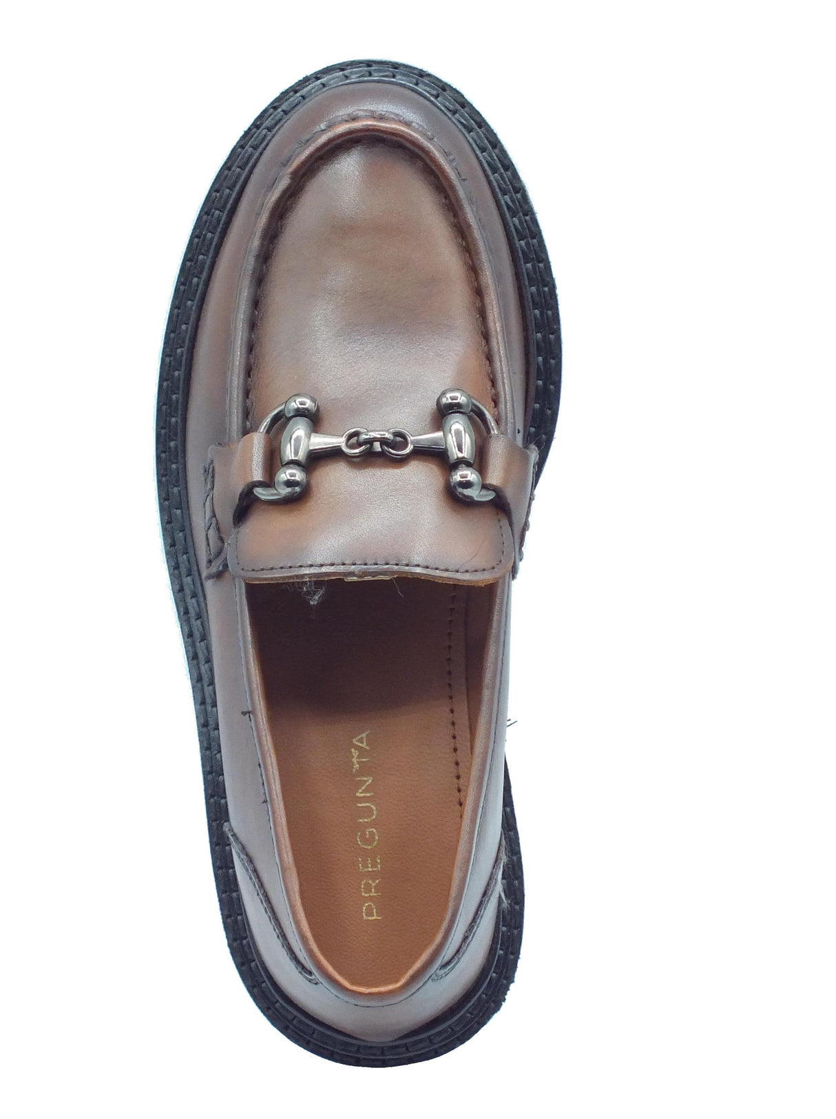 Pregunta Pregunta 2429007A Cognac Mocassini per Donna modello classico in pelle marrone Cognac