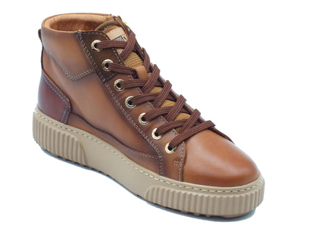 Pikolinos Pikolinos 8584C3 Brandy Sneakers per Donna in pelle marrone lampo e lacci Brandy