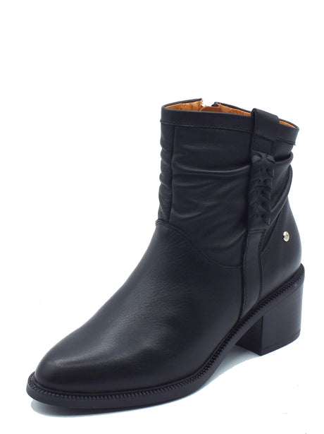 Pikolinos Pikolinos 8891 Bacarot Black Tronchetti per Donna in pelle nera tacco media Black