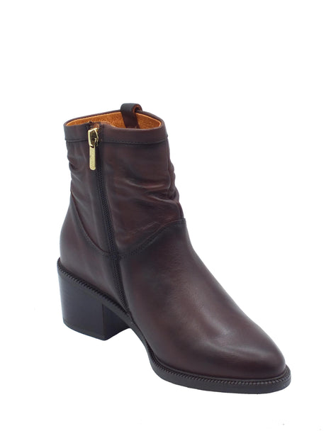 Pikolinos Pikolinos 8891 Bacarot Caoba Tronchetti per Donna in pelle nera tacco media Caoba