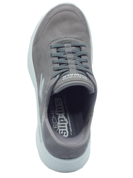 Skechers Skechers 124837 Mali Charcoal Slip-On per Donna in tessuto grigio Charcoal