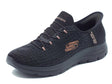 Skechers Skechers Slip-Ins 150128 Classy Night Black Gold Scarpe Sportive per Donna in tessuto Black Gold