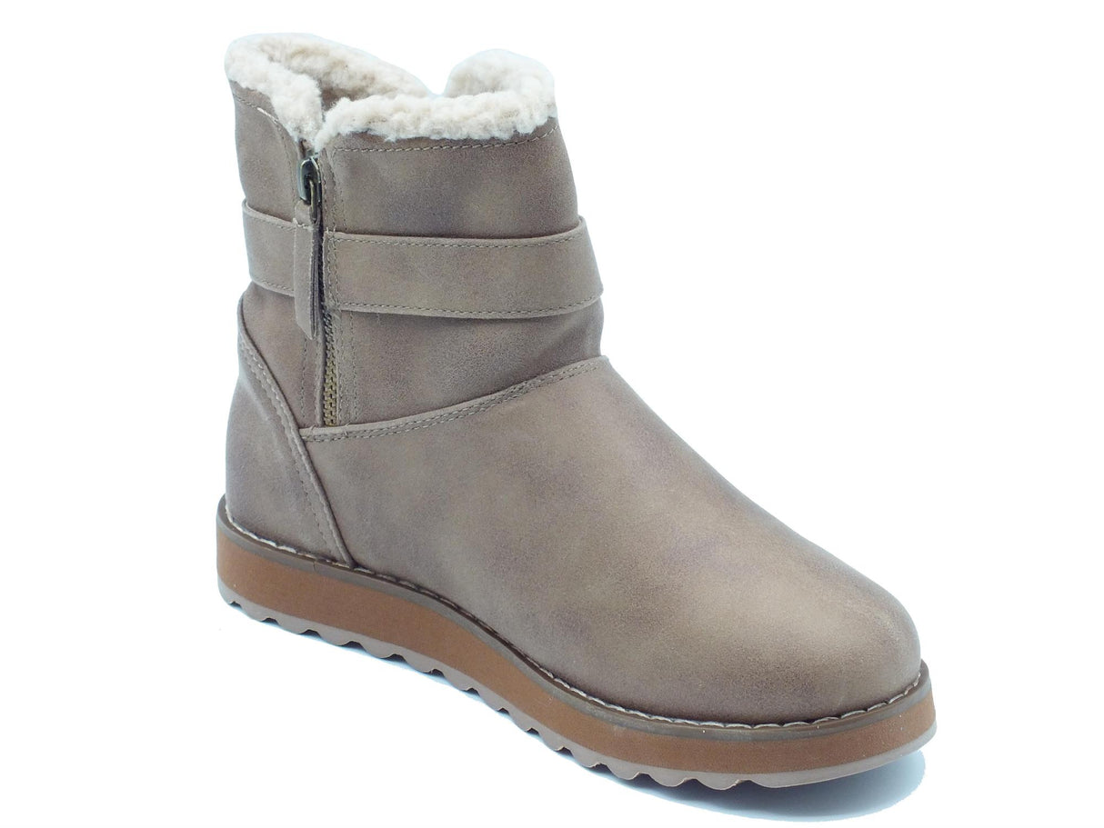 Skechers Skechers 167615 Home Sweet Home Taupe Tronchetti per Donna in ecopelle con lampo Taupe