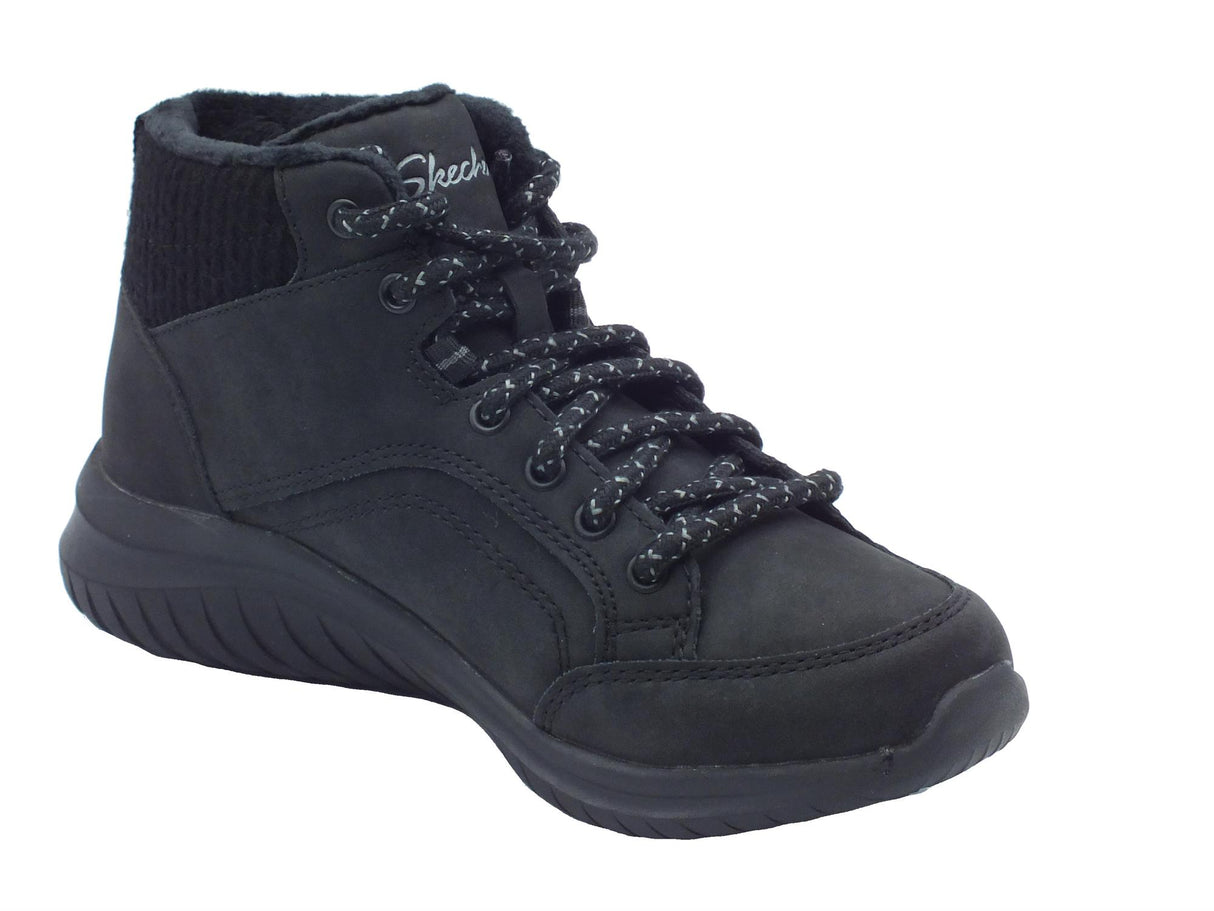 Skechers Skechers 167973 Casual Mix Black Tronchetti per Donna in ecopelle nera con ecopellicciotto Black