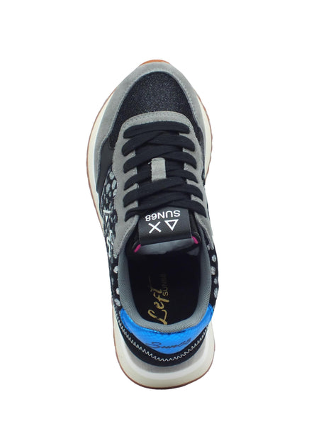 SUN68 SUN68 Sportive Donna Z44214 Big Ally Animaler Nero Grigio pelle nero Nero Grigio