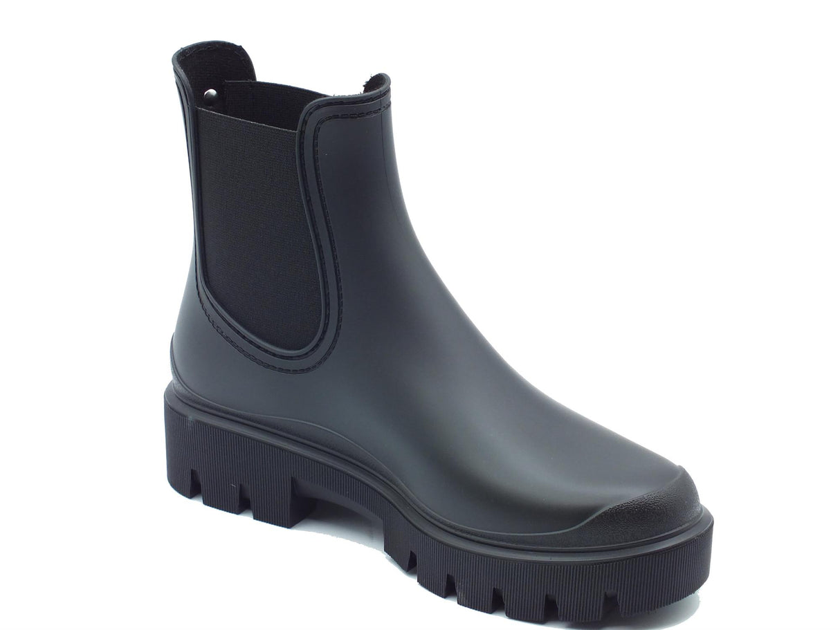 Verbenas Verbenas Mae Mate Negro Tronchetti beatles pioggia per donna in gomma nero Nero