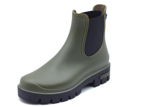 Verbenas Verbenas Mae Mate Kaki Tronchetti beatles pioggia per donna in gomma verde Kaki