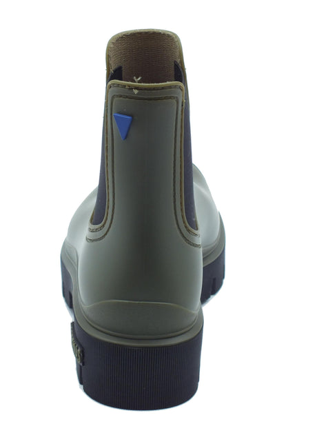 Verbenas Verbenas Mae Mate Kaki Tronchetti beatles pioggia per donna in gomma verde Kaki