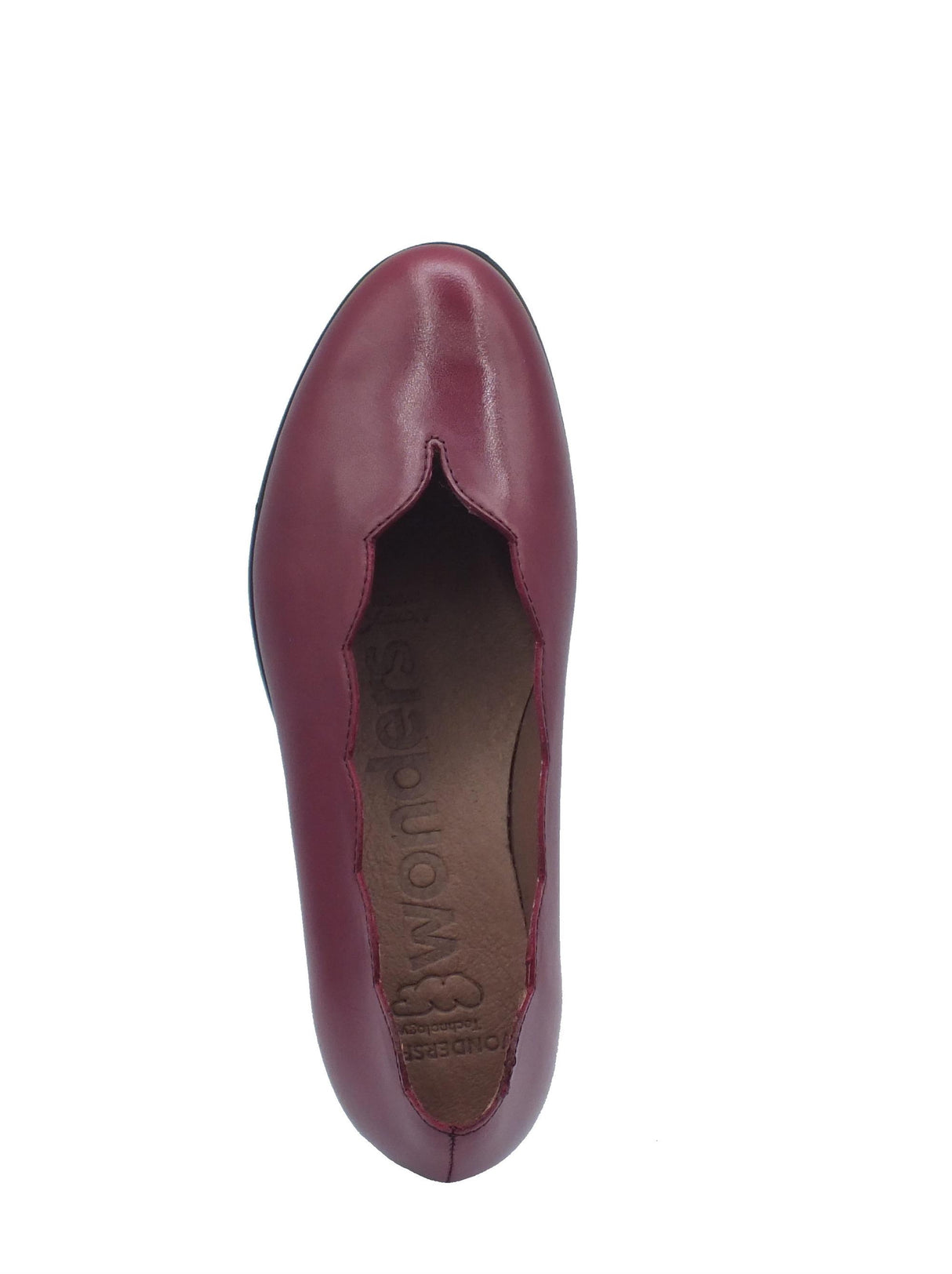 Wonders Wonders C-33130 Nature Vino Mocassini per Donna in pelle con zeppa media Nature Vino